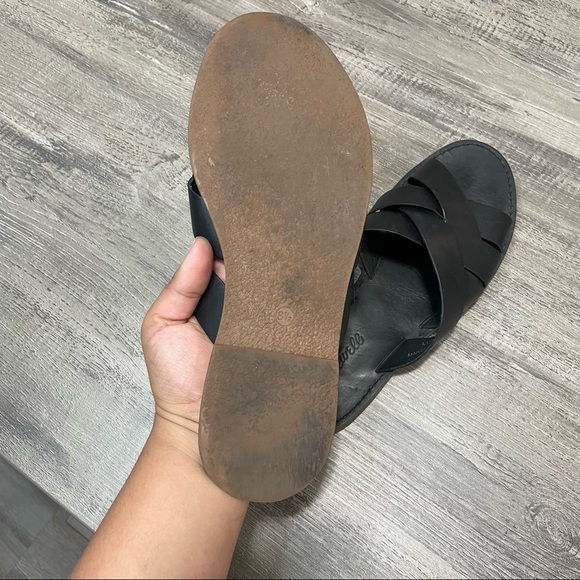Madewell Boardwalk Woven Slide Sandals Black​​ - Picture 3 of 7